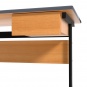 Lehrertisch, 130x65 cm (B/T), 76 cm hoch, Platte: Melamin, PU-Kante, 